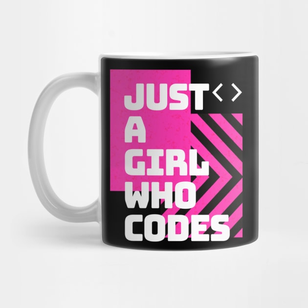 Just A Girl Who Codes Computer Geek Female Coder by Foxxy Merch